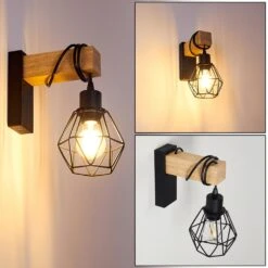 Barbengo Wandleuchte Braun, Schwarz, 1-flammig