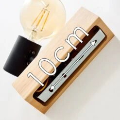Barbengo Wandleuchte Holz Hell, Schwarz, 1-flammig -Lampe Verkäufe barbengo wandleuchte h3362136 19