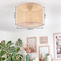 Barcos Deckenleuchte 40 Cm Braun, Naturfarben, 1-flammig -Lampe Verkäufe barcos deckenleuchte 40 cm h3948804 3