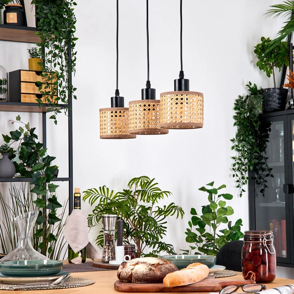 Barcos Hängeleuchte Naturfarben, Schwarz, 3-flammig 12 Barcos Hängeleuchte Naturfarben, Schwarz, 3-flammig – Bild 10