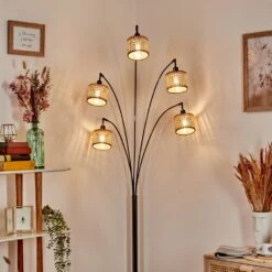 Barcos Stehleuchte Chrom, Schwarz, 5-flammig -Lampe Verkäufe barcos stehleuchte h3863176 6