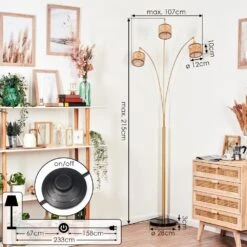 Barcos Stehleuchte Messing, Schwarz, 3-flammig -Lampe Verkäufe barcos stehleuchte h3887370 3