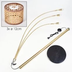 Barcos Stehleuchte Messing, Schwarz, 3-flammig -Lampe Verkäufe barcos stehleuchte h3887370 4