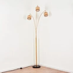 Barcos Stehleuchte Messing, Schwarz, 3-flammig -Lampe Verkäufe barcos stehleuchte h3887370 7