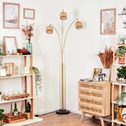 Barcos Stehleuchte Messing, Schwarz, 3-flammig -Lampe Verkäufe barcos stehleuchte h3887370 9