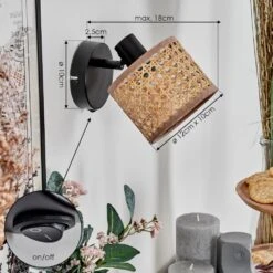 Barcos Wandleuchte Schwarz, 1-flammig -Lampe Verkäufe barcos wandleuchte h3783986 3