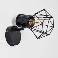 Bardhaman Wandleuchte Schwarz, 1-flammig -Lampe Verkäufe bardhaman wandleuchte h3324509 4