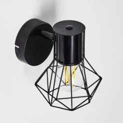 Bardhaman Wandleuchte Schwarz, 1-flammig -Lampe Verkäufe bardhaman wandleuchte h3324509 5