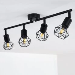 Baripada Deckenleuchte Schwarz, 4-flammig -Lampe Verkäufe baripada deckenleuchte h3326831 13