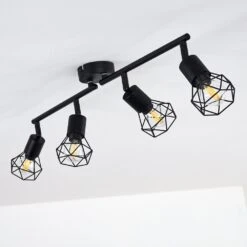 Baripada Deckenleuchte Schwarz, 4-flammig -Lampe Verkäufe baripada deckenleuchte h3326831 18