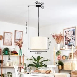 Bassagoda Hängeleuchte 40 Cm Beige, Weiß, 1-flammig -Lampe Verkäufe bassagoda haengeleuchte 40 cm h3946596 3