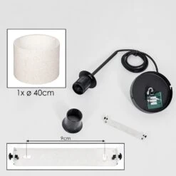 Bassagoda Hängeleuchte 40 Cm Beige, Weiß, 1-flammig -Lampe Verkäufe bassagoda haengeleuchte 40 cm h3946596 4