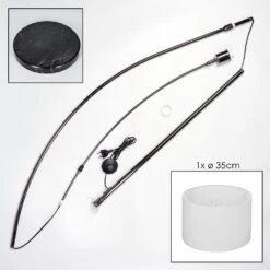 Bassagoda Stehleuchte 35 Cm Chrom, Schwarz, 1-flammig -Lampe Verkäufe bassagoda stehleuchte 35 cm h3965276 4