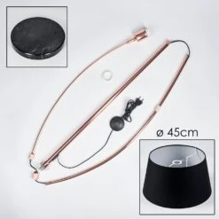 Bassagoda Stehleuchte 45 Cm Kupferfarben, Schwarz, 1-flammig -Lampe Verkäufe bassagoda stehleuchte 45 cm h3950715 4
