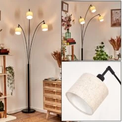 Bassagoda Stehleuchte Schwarz, 3-flammig