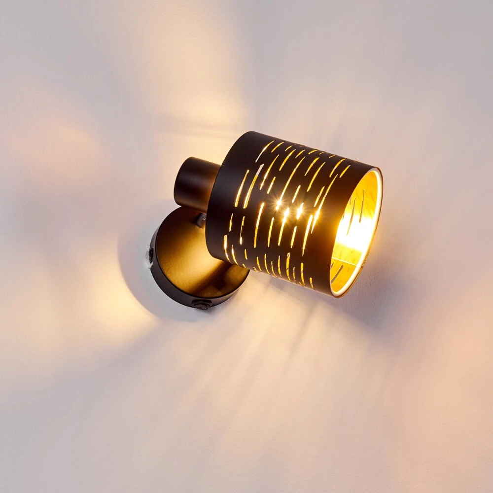 Bathinda Wandleuchte Schwarz, 1-flammig 17 Bathinda Wandleuchte Schwarz, 1-flammig – Bild 15