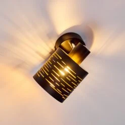 Bathinda Wandleuchte Schwarz, 1-flammig 38 Bathinda Wandleuchte Schwarz, 1-flammig -Lampe Verkäufe bathinda wandleuchte h3322598 16