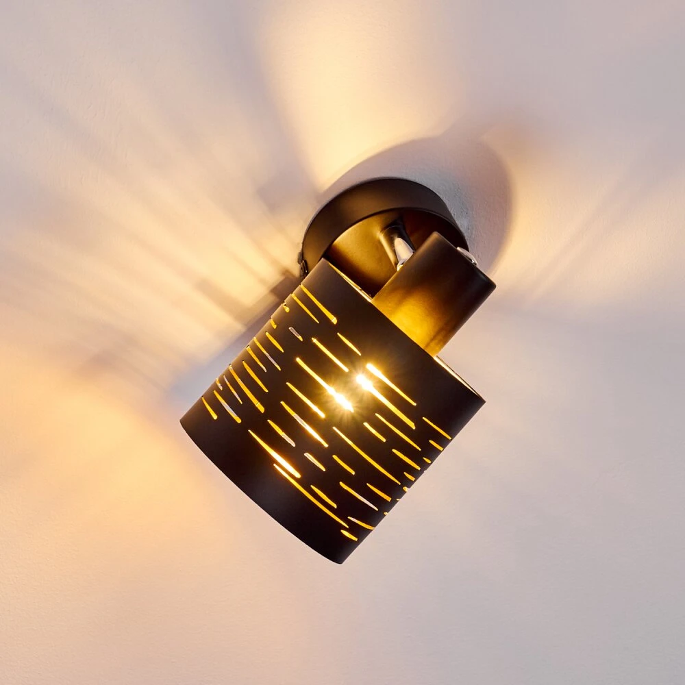 Bathinda Wandleuchte Schwarz, 1-flammig 19 Bathinda Wandleuchte Schwarz, 1-flammig – Bild 17