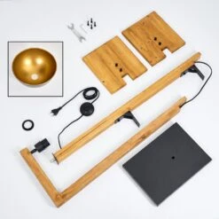 Baval Stehleuchte Naturfarben, Schwarz, 1-flammig -Lampe Verkäufe baval stehleuchte h3823606 4