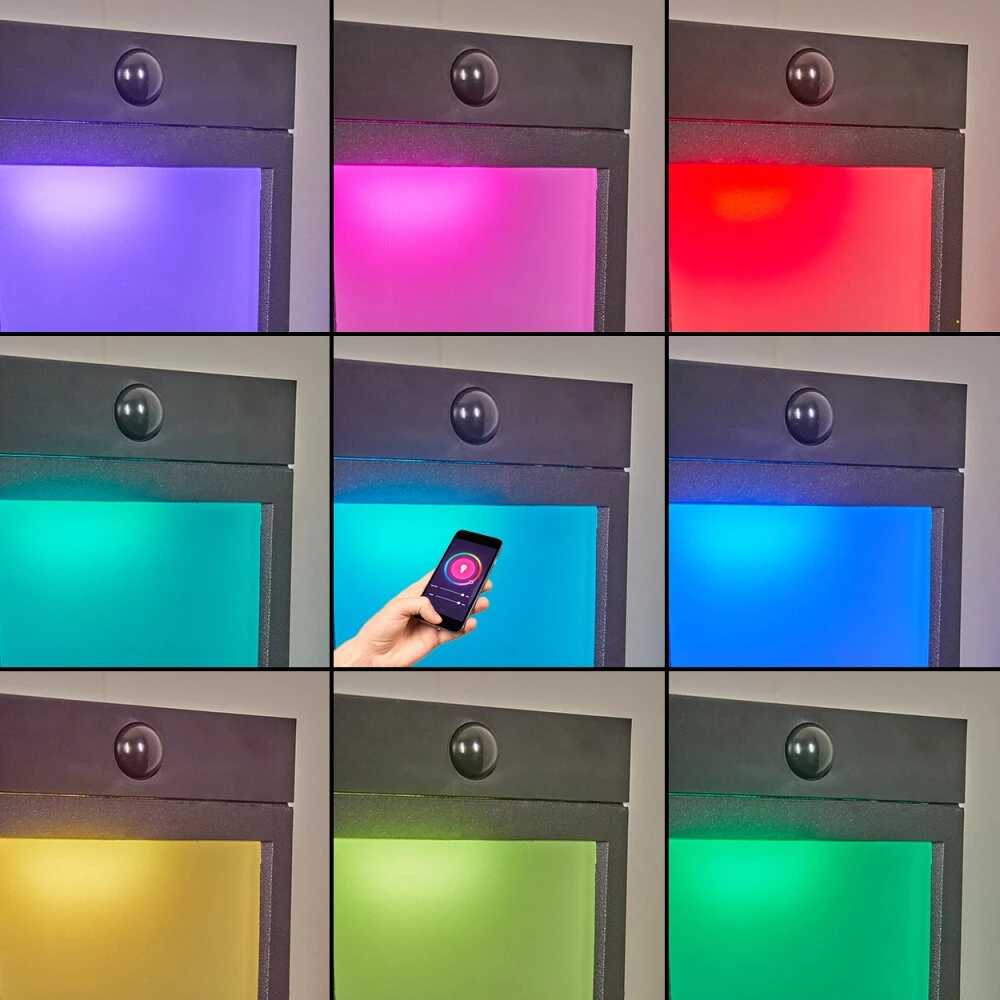 Begg Solar-Wegeleuchte LED Schwarz, 1-flammig, Bewegungsmelder, Farbwechsler 4 Begg Solar-Wegeleuchte LED Schwarz, 1-flammig, Bewegungsmelder, Farbwechsler – Bild 2