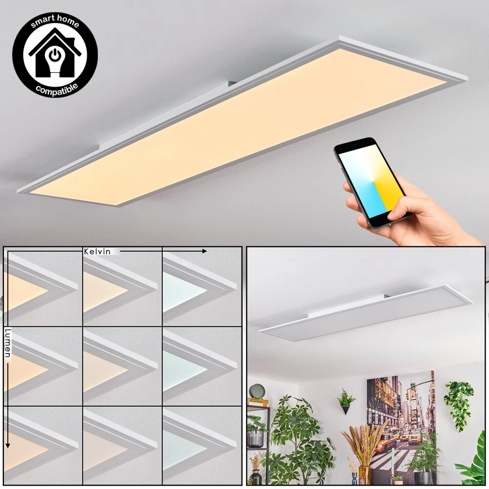 Belan Deckenpanel LED Weiß, 1-flammig 3 Belan Deckenpanel LED Weiß, 1-flammig