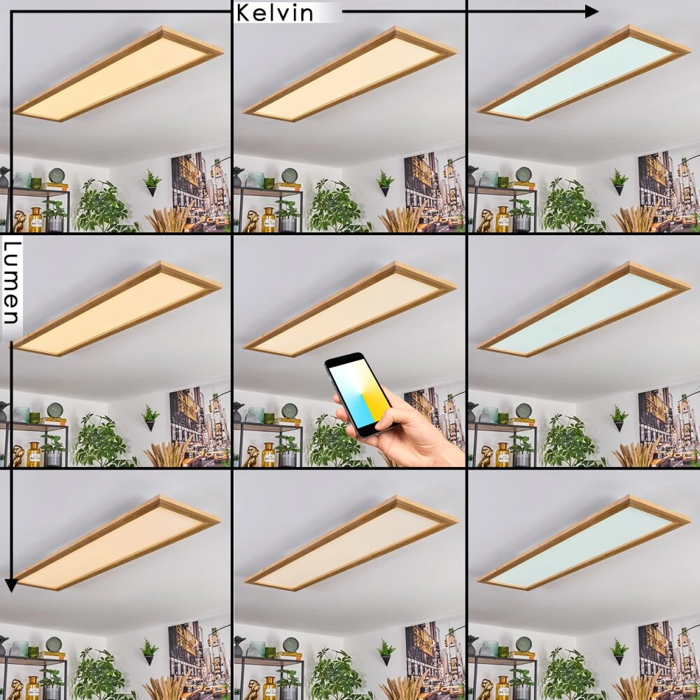 Belan Deckenpanel LED Naturfarben, Weiß, 1-flammig 4 Belan Deckenpanel LED Naturfarben, Weiß, 1-flammig – Bild 2