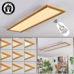 Belan Deckenpanel LED Naturfarben, Weiß, 1-flammig, Fernbedienung