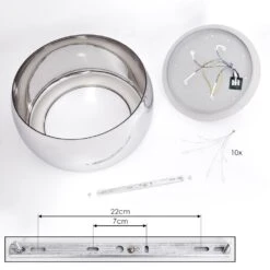 Belleguette Deckenleuchte Silber, 5-flammig -Lampe Verkäufe belleguette deckenleuchte h3618288 4