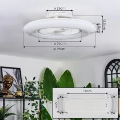 Benesal Deckenventilator Weiß, 1-flammig, Fernbedienung -Lampe Verkäufe benesal deckenventilator h3732137 3