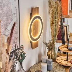 Besperia Wandleuchte LED Holzoptik, Schwarz, 1-flammig -Lampe Verkäufe besperia wandleuchte h3874462 10