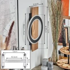 Besperia Wandleuchte LED Holzoptik, Schwarz, 1-flammig -Lampe Verkäufe besperia wandleuchte h3874462 3