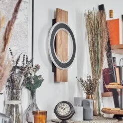 Besperia Wandleuchte LED Holzoptik, Schwarz, 1-flammig -Lampe Verkäufe besperia wandleuchte h3874462 4