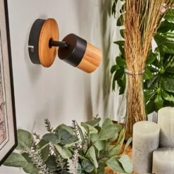 Blondo Wandleuchte Naturfarben, Schwarz, 1-flammig -Lampe Verkäufe blondo wandleuchte h3699003 10