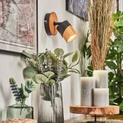 Blondo Wandleuchte Naturfarben, Schwarz, 1-flammig -Lampe Verkäufe blondo wandleuchte h3699003 6