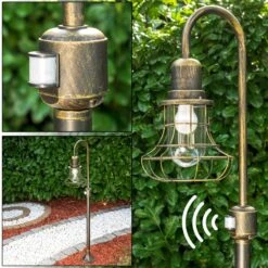 BORKAN Wegeleuchte Braun, Gold, 1-flammig, Bewegungsmelder -Lampe Verkäufe borkan wegeleuchte h3021361 do3 9