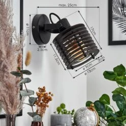 Boula Wandleuchte Schwarz, 1-flammig -Lampe Verkäufe boula wandleuchte h3643419 3