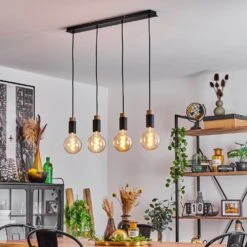 Brenier Hängeleuchte Naturfarben, Schwarz, 4-flammig -Lampe Verkäufe brenier haengeleuchte h3618301 10