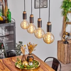 Brenier Hängeleuchte Naturfarben, Schwarz, 4-flammig -Lampe Verkäufe brenier haengeleuchte h3618301 8