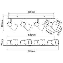 Brilliant Daintree Deckenleuchte Naturfarben, Weiß, 4-flammig -Lampe Verkäufe brilliant daintree deckenleuchte 99867 75 7