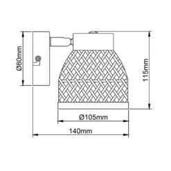 Brilliant Elize Wandleuchte Schwarz, 1-flammig -Lampe Verkäufe brilliant elize wandleuchte 99832 06 8