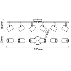 Brilliant Kerry Deckenleuchte Naturfarben, Schwarz, 6-flammig -Lampe Verkäufe brilliant kerry deckenleuchte 99716 76 7