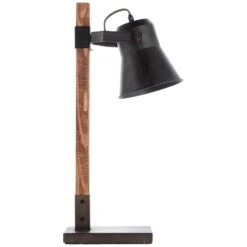 Brilliant Leuchten Plow Tischleuchte Holz Dunkel, Schwarz, 1-flammig -Lampe Verkäufe brilliant leuchten plow tischleuchte 82149 46 4