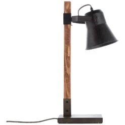 Brilliant Leuchten Plow Tischleuchte Holz Dunkel, Schwarz, 1-flammig -Lampe Verkäufe brilliant leuchten plow tischleuchte 82149 46 5