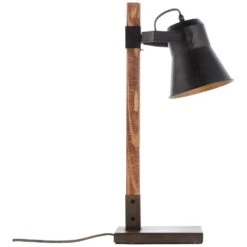 Brilliant Leuchten Plow Tischleuchte Holz Dunkel, Schwarz, 1-flammig -Lampe Verkäufe brilliant leuchten plow tischleuchte 82149 46 6