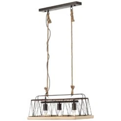Brilliant Narcy Pendelleuchte Holz Dunkel, 3-flammig -Lampe Verkäufe brilliant narcy pendelleuchte 93587 71 4
