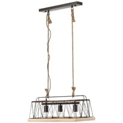 Brilliant Narcy Pendelleuchte Holz Dunkel, 3-flammig -Lampe Verkäufe brilliant narcy pendelleuchte 93587 71 5