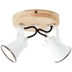 Brilliant Seed Spotrondell Holz Dunkel, Weiß, 2-flammig -Lampe Verkäufe brilliant seed spotrondell 82224 05 2