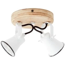 Brilliant Seed Spotrondell Holz Dunkel, Weiß, 2-flammig -Lampe Verkäufe brilliant seed spotrondell 82224 05 5