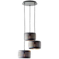 Brilliant Tyas Pendelleuchte Schwarz, 3-flammig -Lampe Verkäufe brilliant tyas pendelleuchte 99801 86 2