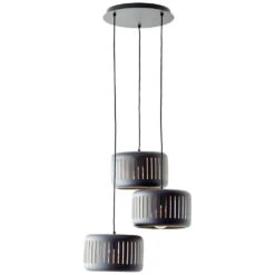 Brilliant Tyas Pendelleuchte Schwarz, 3-flammig -Lampe Verkäufe brilliant tyas pendelleuchte 99801 86 3